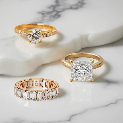 Solitaire Rings - Lab Grown Diamonds Jewelry